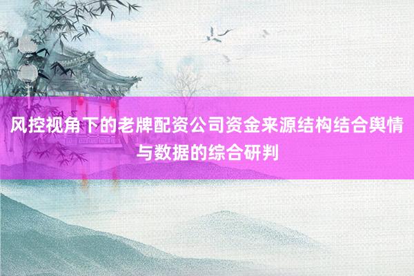 风控视角下的老牌配资公司资金来源结构结合舆情与数据的综合研判