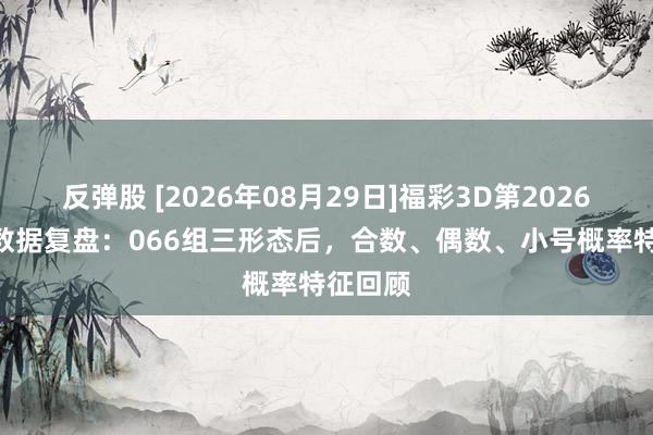 反弹股 [2026年08月29日]福彩3D第2026231期数据复盘：066组三形态后，合数、偶数、小号概率特征回顾