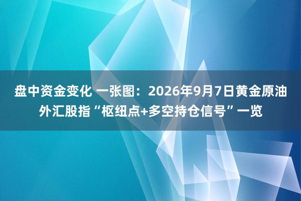 盘中资金变化 一张图：2026年9月7日黄金原油外汇股指“枢纽点+多空持仓信号”一览