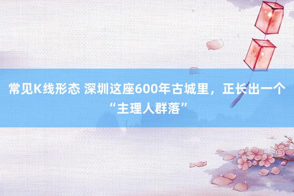 常见K线形态 深圳这座600年古城里，正长出一个“主理人群落”