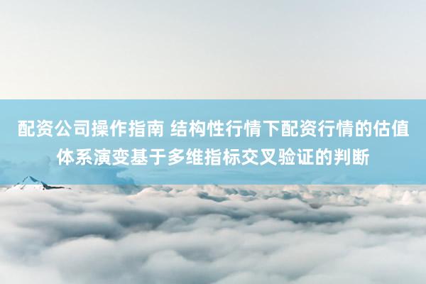 配资公司操作指南 结构性行情下配资行情的估值体系演变基于多维指标交叉验证的判断