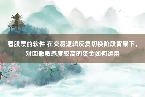 看股票的软件 在交易逻辑反复切换阶段背景下，对回撤敏感度较高的资金如何运用